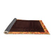 Sideview of Oriental Orange Asian Inspired Rug, abs3594org