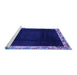 Sideview of Machine Washable Oriental Blue Asian Inspired Rug, wshabs3594blu