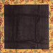 Square Oriental Brown Asian Inspired Rug, abs3594brn