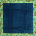 Square Oriental Turquoise Asian Inspired Rug, abs3594turq