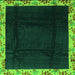 Square Oriental Green Asian Inspired Rug, abs3594grn