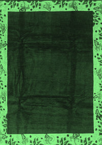 Oriental Emerald Green Asian Inspired Rug, abs3594emgrn