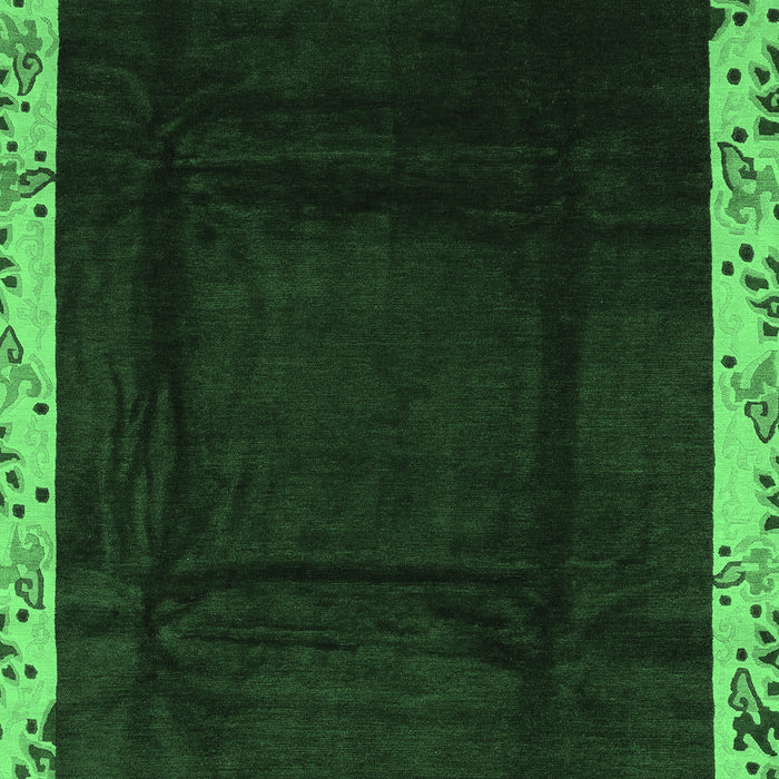Oriental Emerald Green Asian Inspired Rug, abs3594emgrn