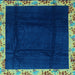 Square Machine Washable Oriental Light Blue Asian Inspired Rug, wshabs3594lblu
