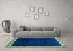 Machine Washable Oriental Light Blue Asian Inspired Rug in a Living Room, wshabs3594lblu