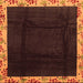 Square Oriental Orange Asian Inspired Rug, abs3594org