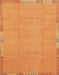 Machine Washable Abstract Dark Orange Rug, wshabs3595