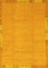 Abstract Yellow Modern Rug, abs3595yw