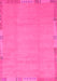 Machine Washable Abstract Pink Modern Rug, wshabs3595pnk