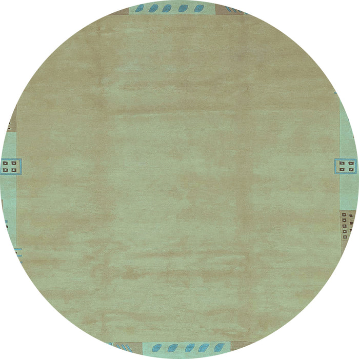 Round Machine Washable Abstract Light Blue Modern Rug, wshabs3595lblu