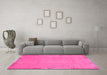 Machine Washable Abstract Pink Modern Rug in a Living Room, wshabs3595pnk