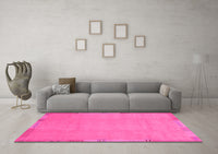 Machine Washable Abstract Pink Modern Rug, wshabs3595pnk