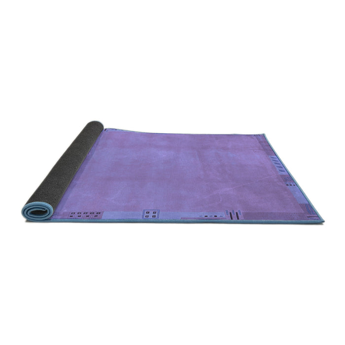 Sideview of Abstract Blue Modern Rug, abs3595blu