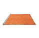 Sideview of Machine Washable Abstract Orange Modern Area Rugs, wshabs3595org