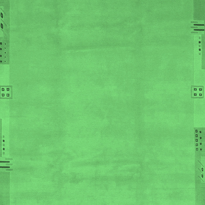 Machine Washable Abstract Emerald Green Modern Area Rugs, wshabs3595emgrn