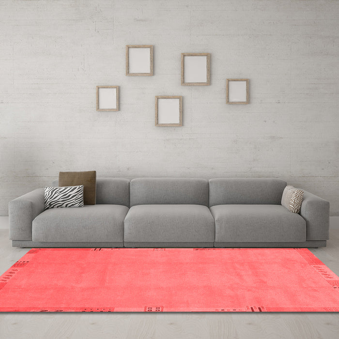 Modern Red Washable Rugs