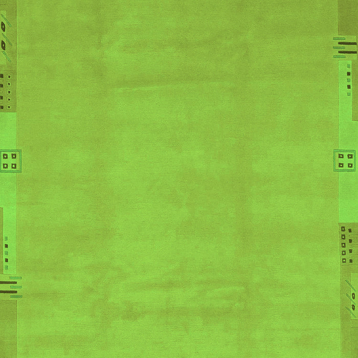 Machine Washable Abstract Green Modern Area Rugs, wshabs3595grn