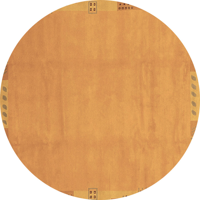 Round Machine Washable Abstract Brown Modern Rug, wshabs3595brn