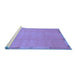 Sideview of Machine Washable Abstract Blue Modern Rug, wshabs3595blu