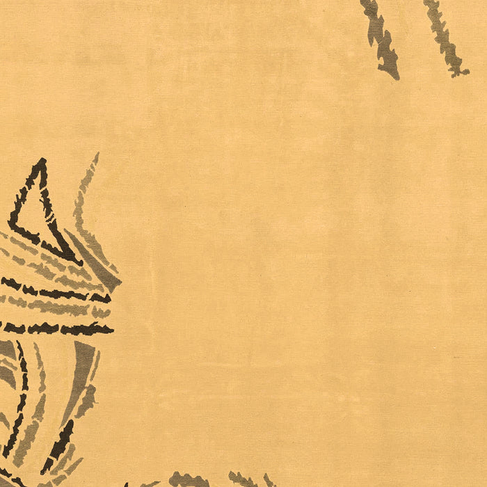 Machine Washable Solid Brown Modern Rug, wshabs3596brn