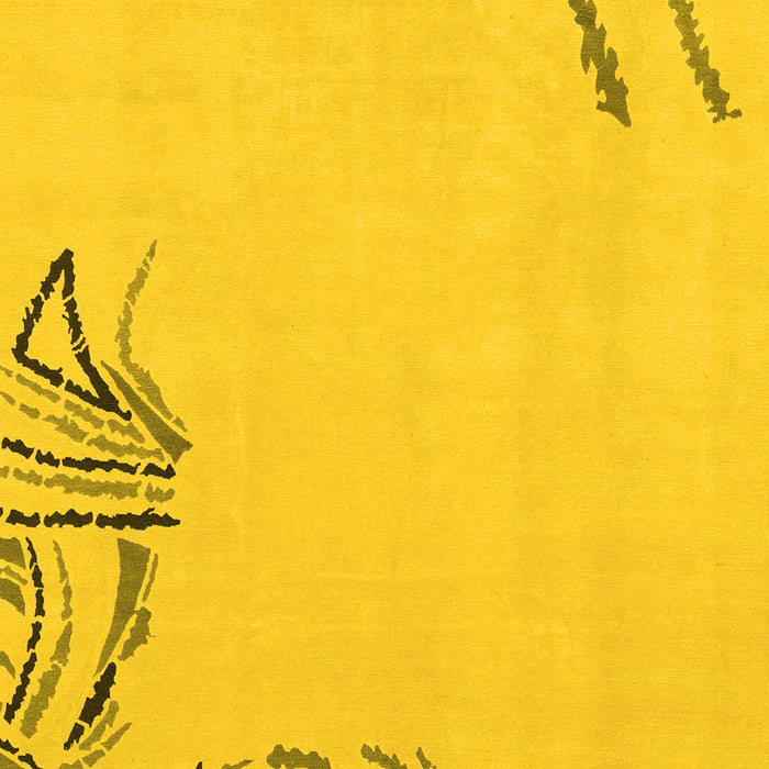 Solid Yellow Modern Rug, abs3596yw