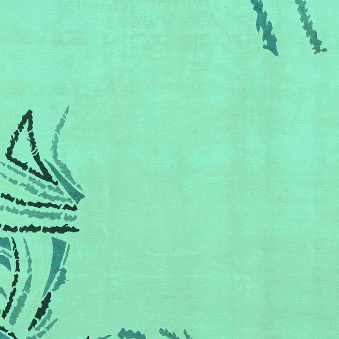 Solid Turquoise Modern Rug, abs3596turq