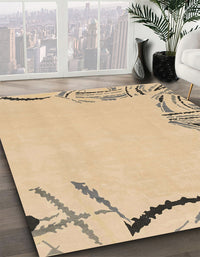 Abstract Yellow Solid Rug, abs3596