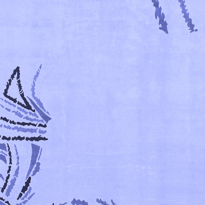 Solid Blue Modern Rug, abs3596blu