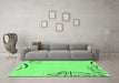 Machine Washable Solid Emerald Green Modern Area Rugs in a Living Room,, wshabs3596emgrn