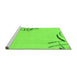 Sideview of Machine Washable Solid Green Modern Area Rugs, wshabs3596grn