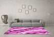 Machine Washable Animal Pink Modern Rug in a Living Room, wshabs3597pnk