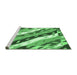 Sideview of Machine Washable Animal Emerald Green Modern Area Rugs, wshabs3597emgrn