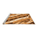 Sideview of Machine Washable Animal Orange Modern Area Rugs, wshabs3597org