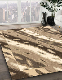 Abstract Yellow Animal Rug, abs3597