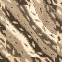 Square Abstract Yellow Animal Rug, abs3597