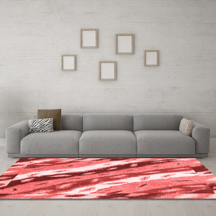 Modern Red Washable Rugs