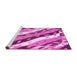 Sideview of Machine Washable Animal Pink Modern Rug, wshabs3597pnk