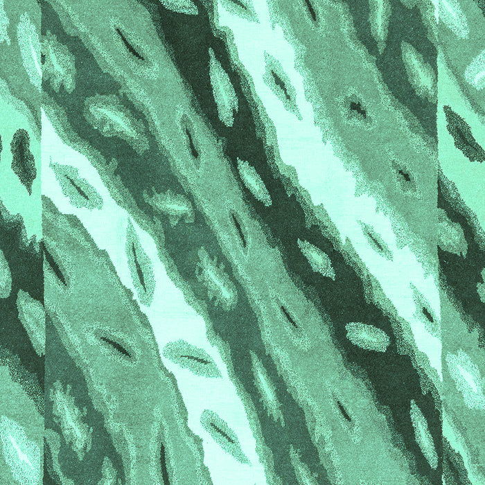 Machine Washable Animal Turquoise Modern Area Rugs, wshabs3597turq