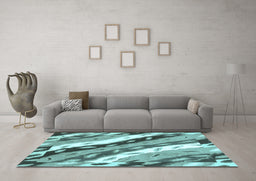 Machine Washable Animal Light Blue Modern Rug in a Living Room, wshabs3597lblu
