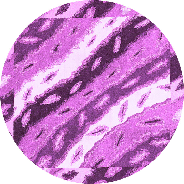 Round Animal Purple Modern Rug, abs3597pur