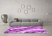 Machine Washable Animal Purple Modern Area Rugs in a Living Room, wshabs3597pur
