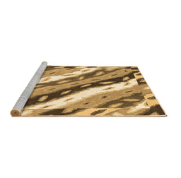 Sideview of Machine Washable Animal Brown Modern Rug, wshabs3597brn
