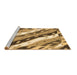 Sideview of Machine Washable Animal Brown Modern Rug, wshabs3597brn