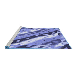 Sideview of Machine Washable Animal Blue Modern Rug, wshabs3597blu