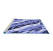 Sideview of Machine Washable Animal Blue Modern Rug, wshabs3597blu