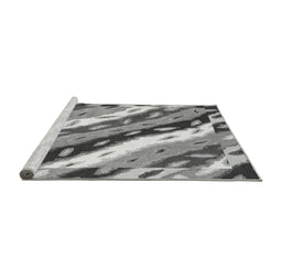 Sideview of Machine Washable Animal Gray Modern Rug, wshabs3597gry