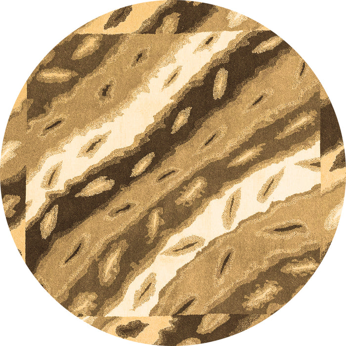 Round Animal Brown Modern Rug, abs3597brn