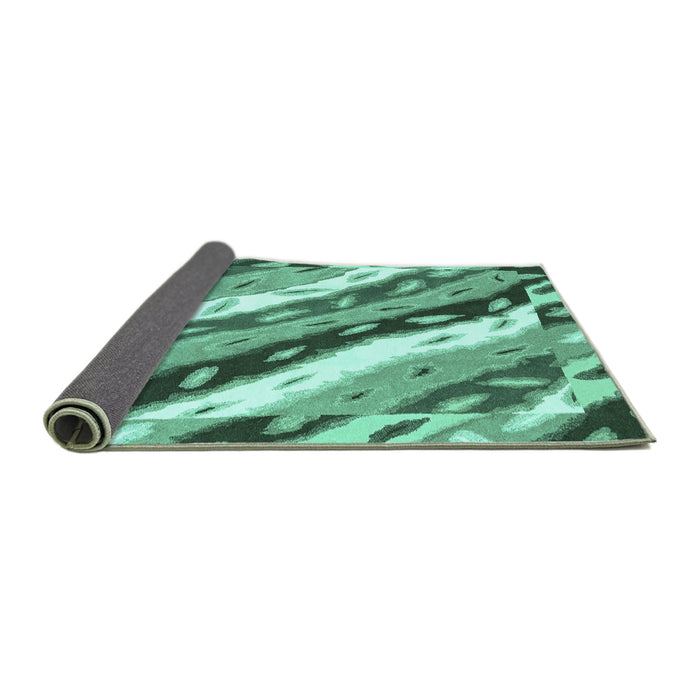 Sideview of Animal Turquoise Modern Rug, abs3597turq
