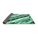 Sideview of Animal Turquoise Modern Rug, abs3597turq