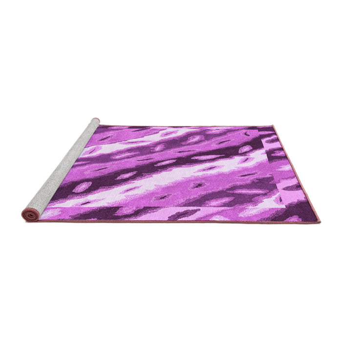Sideview of Machine Washable Animal Purple Modern Area Rugs, wshabs3597pur